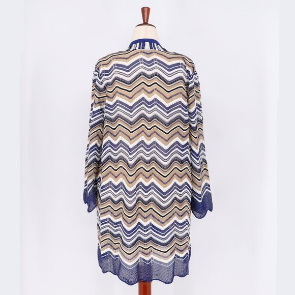 CHICO'S Travelers Collection Zig Zag Stitch Cardigan Size 3/ XL - Picture 6 of 7